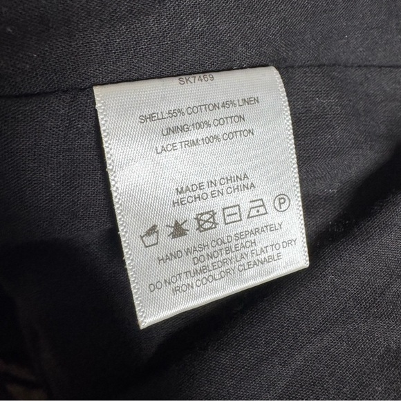 Stellah Embroidered Placement & Lace Black Dress Size Large - Picture 12 of 16